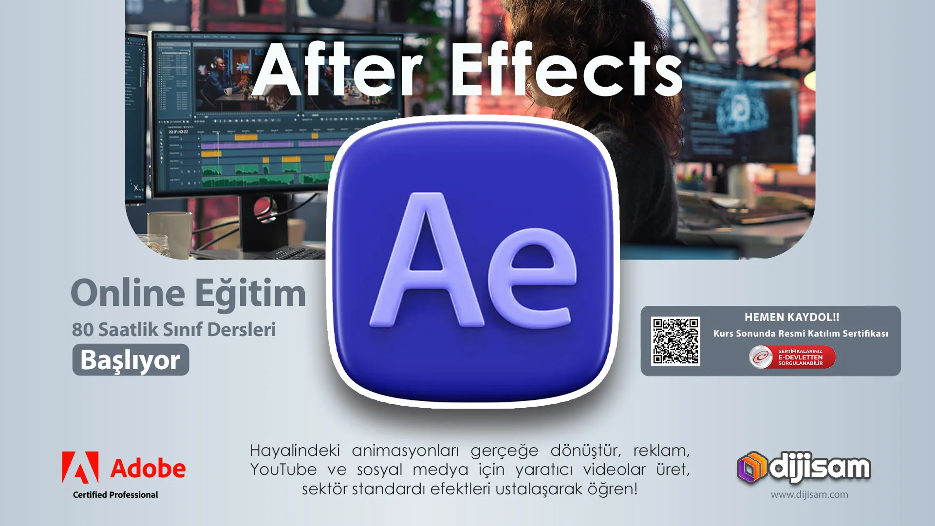 online after effects kursu sertifika programı